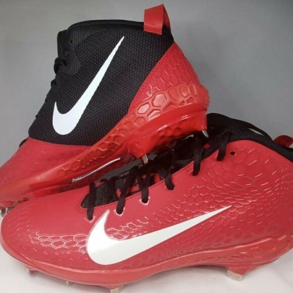 Nike Force Zoom Trout 5 Baseball Cleats Red Black Metal Men’s Size 12 AH3373-601 main image 2